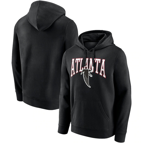 Men's Atlanta Falcons Black Gridiron Classics Campus Standard Pullover Hoodie